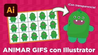 Como ANIMAR Gifs en Adobe ILLUSTRATOR  Tutorial animación [upl. by Nnahtur]