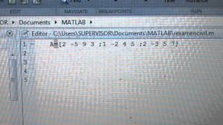 COMO ESCALONAR UNA MATRIZ CON AYUDA DEL MATLAB [upl. by Ely]