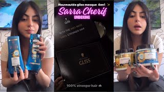 Unboxing Schwarzkopf Gliss Hair Repair Mask Sarra Cherif Makeup Tutorial سارة الشريف [upl. by Myo]