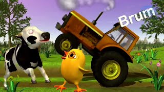 El Tractor 🛻🆚 La Vaca Lola 🐮🆚 El Pollito Pio 🐤 Con Diferentes Efectos Remix [upl. by Ekoorb]