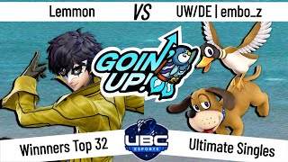 Goin Up  Winners Top 32  Lemmon Joker Vs UWDE  emboz Duck Hunt  SSBU [upl. by Aldis475]