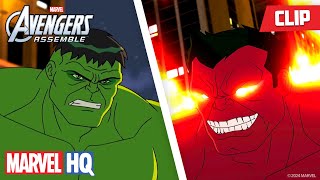 Hulk and the Avengers vs Red Hulk  Avengers Assemble [upl. by Dnaltroc]