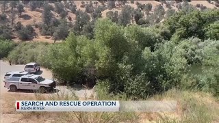 The Kern County Sheriffs Office investigates a missing person in Kern River [upl. by Ardnasela]