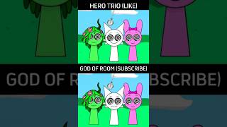 POV Hero trio vs God of Room  Incredibox Sprunki  animation cartoon funny kids minecraft [upl. by Ennad881]