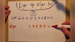 Lige og ulige tal  Matematik [upl. by Ginni]