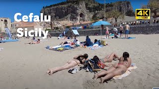 Cefalù Sicily Walking Tour  4K [upl. by Lilla]