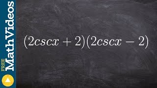 How to multiply two trigonometric binomials using difference of two squares [upl. by Isaacson715]