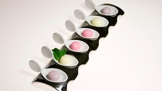 Molecular Gastronomy  Drinkable Yogurt Ravioles Recipe [upl. by Nnylimaj]