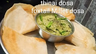 Thinai dosafoxtail millet dosa intamil  thinai dosa recipe in tamil [upl. by Risteau]