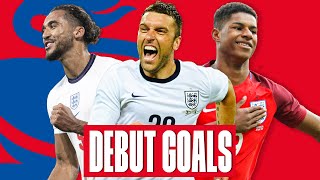 Memorable Debut Goals  CalvertLewin Lambert Rashford  Ten of the Best  England [upl. by Porche]