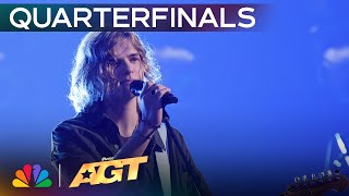 Oscar Stembridge Sings Original Song quotLittle Birdquot  Quarterfinals  AGT 2024 [upl. by Candis622]