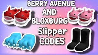 SLIPPER CODES FOR BERRY AVENUE BLOXBURG amp ALL ROBLOX GAMES THAT ALLOW CODES 🤩✨️ [upl. by Avik716]