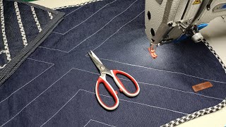 COMO FAZER TAPETES DE RETALHOS DE JEANS COM ELASTANO ❤️❤️ [upl. by Kwei]