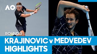 Filip Krajinovic vs Daniil Medvedev Match Highlights 3R  Australian Open 2021 [upl. by Ker697]