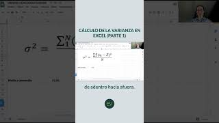 CÓMO CALCULAR LA VARIANZA EN EXCEL PARTE 1 [upl. by Akerahs]