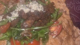 My Alkaline Dinner  Key lime Steak and Cherry Tomato Wrap [upl. by Sokul]