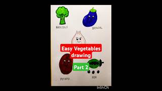 Easy vegetables drawing part2shorts ytshorts easydrawing drawing vegetabledrawing easyart art [upl. by Louis]