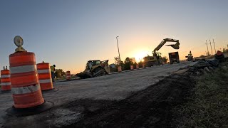 Turning Asphalt Road into Concrete  Road Work Ahead [upl. by Attennyl]