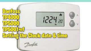 Danfoss Programer Room Thermostat Set Date amp Time Clock [upl. by Seward]