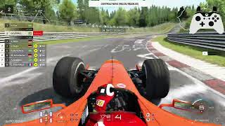 Ferrari F1 2004 V10  Assetto Corsa Advanced Gamepad Assist Nürburgring Nordschleife [upl. by Ollecram]