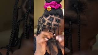 Neat DIY mini braidsnaturalmarinae on IG🥰minibraids naturalhairstyles hairstyle diyhairstyle [upl. by Yderf]