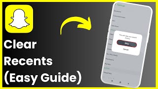 How To Clear Recent On Snapchat [upl. by Ahsenyl155]
