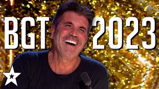 Will SIMON COWELL Hit The GOLDEN BUZZER FIRST On Britains Got Talent 2023 [upl. by Ahtamas]