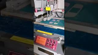 Auto vertical type screen printing machines with tunnel Uv dryer test video WwwTamprintercom [upl. by Alleahcim]