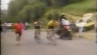 1985 Tour de France  Climb to Luz Ardiden [upl. by Aneerbas]