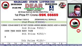 Lottery Sambad Live Dear Nagaland State Lottery Live draw result 26052024 Lottery live sambad [upl. by Abad882]