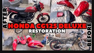 HONDA CG125 DELUXE 2010 RESTORATION PROJECT  HONDA MOTORCYCLE RESTORATION [upl. by Sidwel]