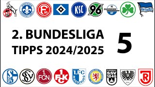 Bundesligatipps 2Liga  5Spieltag  Saison 20242025 [upl. by Dagney]