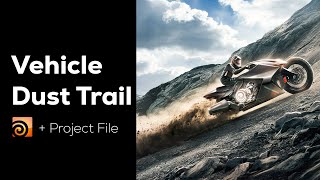 Houdini Tutorial  Vehicle Dust Trail  Project File Eng Sub [upl. by Adham]