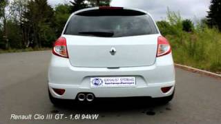 FOX Exhaust Systems Renault Clio III GT [upl. by Ecirehc385]