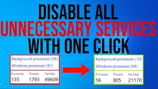 Disable ALL Unnecessary Services WITH ONE CLICK  Increase Performance and Privacy [upl. by Otero]