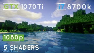 MINECRAFT  5 Shaders tested in 1080p  GTX 1070Ti  i7 8700k [upl. by Pennie]