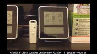 Review Acurite 8quot Digital Weather StationCenter 723970 [upl. by Czarra]