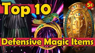 Top 10 Defensive Magic Items in DnD 5E [upl. by Assirek996]