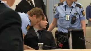 Victims Brother Throws Shoe at Breivik in Court [upl. by Greenstein]