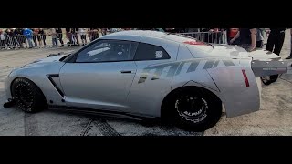 Nissan GTR R35 7852s vs Lamborghini Huracan  14 Meile Zerbst 30092023 [upl. by Naujet]