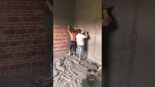 Plaster ki speed Dekho Kya Gajab construction civilengineering civil [upl. by Enneyehs]