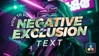 How to do a Negative Exclusion Text Effect in Davinci Resolve [upl. by Warner959]