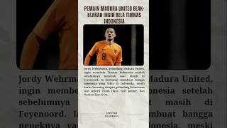 JORDY WEHRMANN Gelandang Madura United timnasindonesia beritatimnasu23indonesiahariini shorts [upl. by Delainey441]