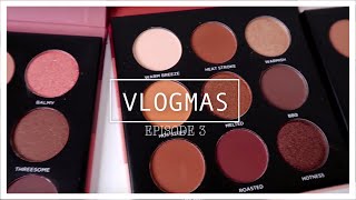 VLOGMAS EPISODE 3  JEG TESTER MAKEUP MEKKA SINE PALETTER [upl. by Enaxor]