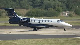 EMBRAER PHENOM 300 DCAAF DEPARTING FROM FARNBOROUGHEGLF UK RUNWAY 06 TO LIMJ [upl. by Allanson]