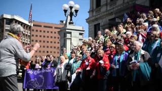 Sweet Adelines sing at the Onondaga County Courthouse [upl. by Aselehc40]