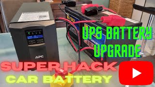 UPS BATTERY UPGRADE USING CAR BATTERIES [upl. by Edasalof751]