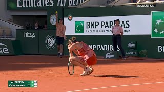 Mirra Andreeva vs Aryna Sabalenka Highlights French Open 2024  Quarterfinals 🔴 [upl. by Nirek]