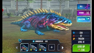 NEW DINOSAUR LIMNOSCELIS EVO4 MAX LEVEL II Jurassic World The Game II Dinosaurs Game [upl. by Ilesara]