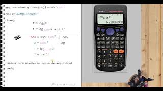 Beispielaufgabe zur Berechnung der Halbwertszeit und Verdopplungszeit [upl. by Enirbas]